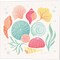 Under the Sea B by Gia Graham 14" x 14" Canvas Wall Art (Set of 2)